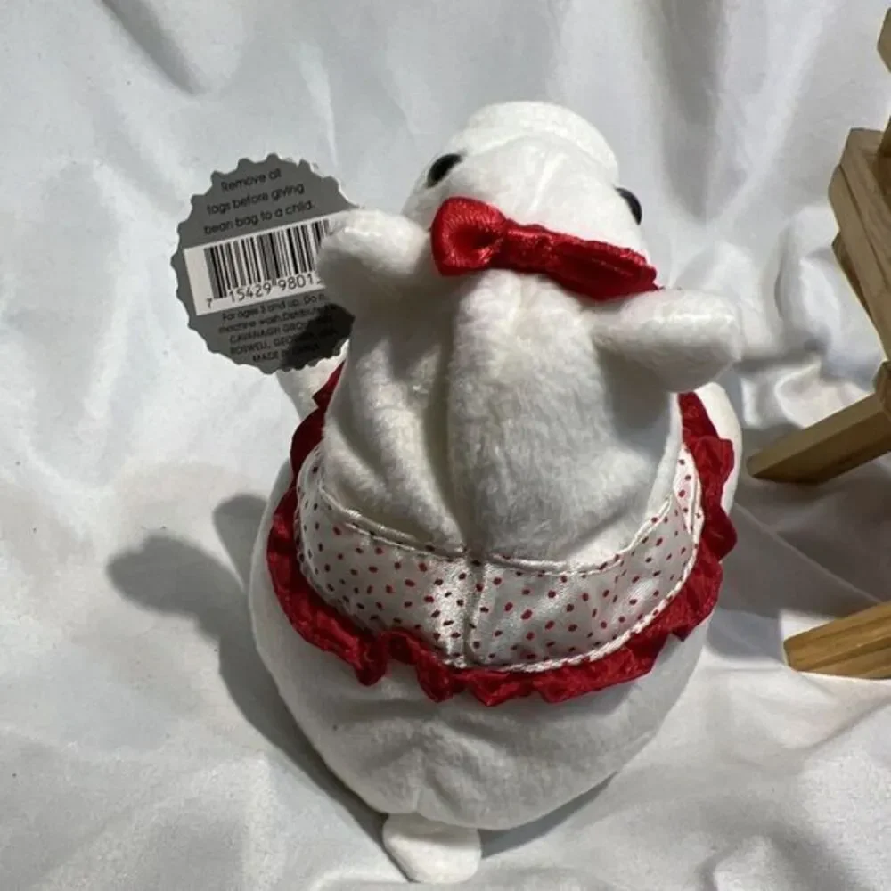 Coca Cola 1998 Polar Bear 5.5‎ Inch Plush in Wood Directors Chair Coke Bottle